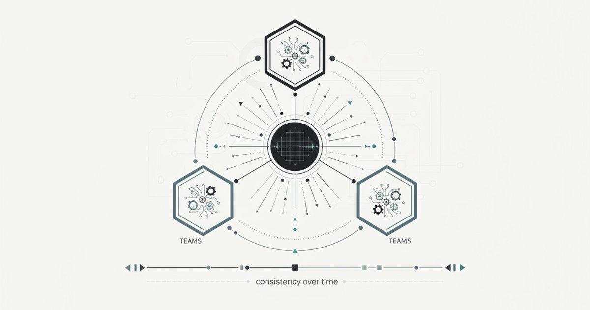 Editorial illustration for: **How Autonomous Sourcing Improves Consistency Across Teams**