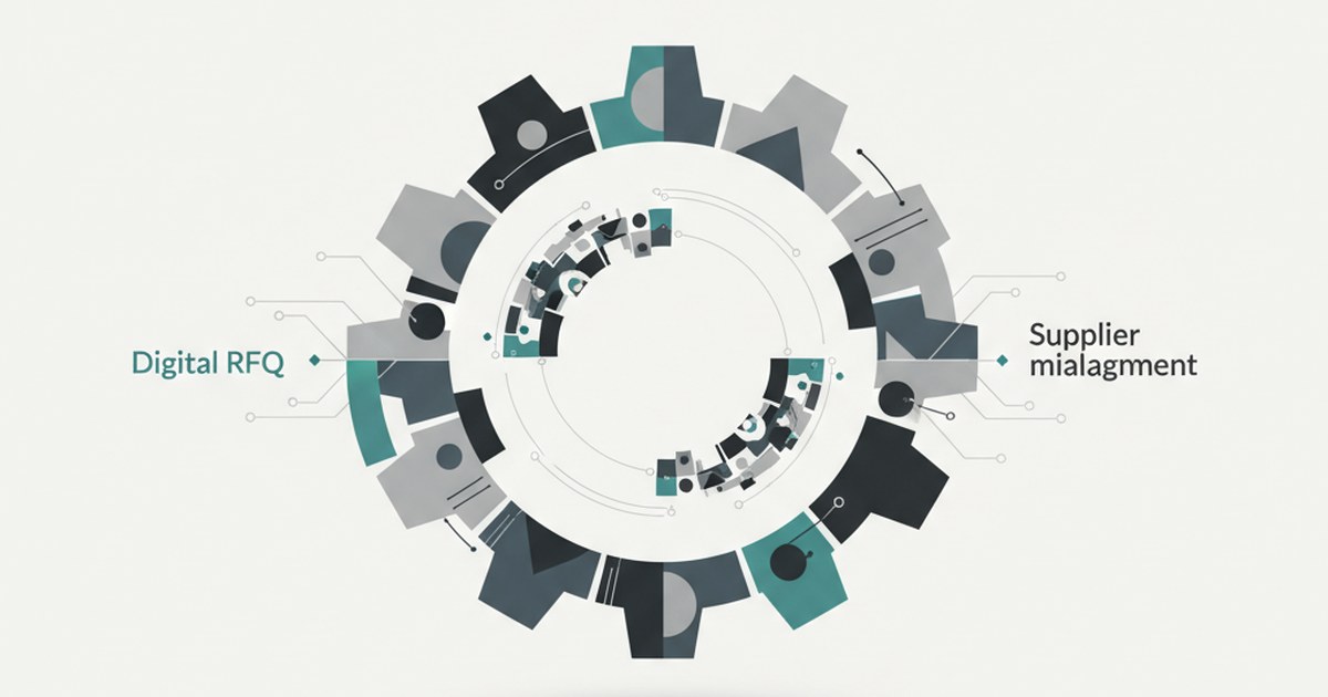 Editorial illustration for: **How Digital RFQs Reduce Supplier Misalignment**