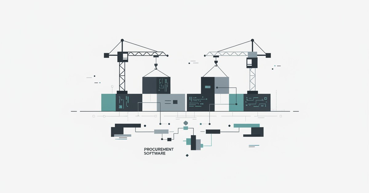 Editorial illustration for: **How Procurement Software Supports Modular Construction**