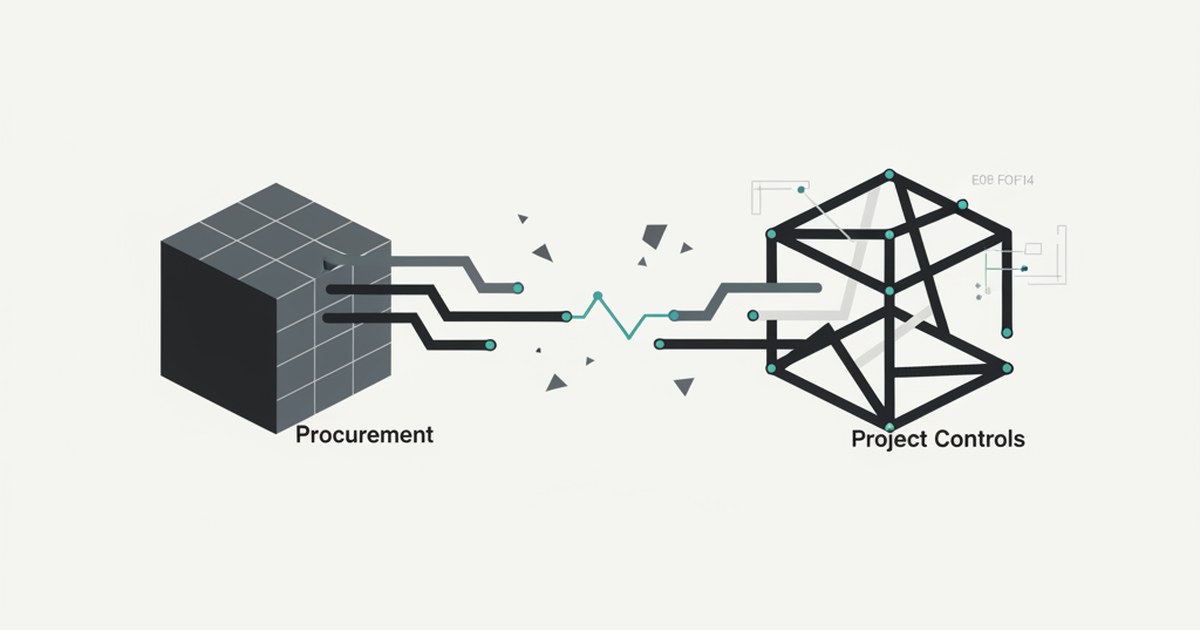 Editorial illustration for: **The Procurement-Project Controls Disconnect**
