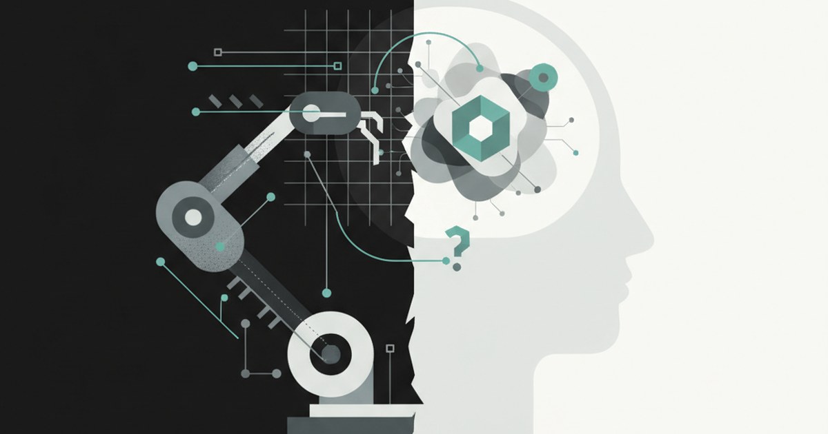 Editorial illustration for: **Understanding Where Automation Ends and Human Judgment Begins**